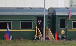 Na manhã desta quarta-feira (13) no Brasil, Kim Jong-un embarcou no trem que o levou do cosmódromo de Vostochny, na Rússia, de volta para a Coreia do Norte