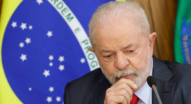 Presidente Lula durante café da manhã com jornalistas, no Palácio do Planalto