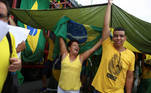 Supporters of President Jair Bolsonaro march in a show of support in Rio de Janeiro, Brazil, September 7, 2021. REUTERS/Pilar Olivares
