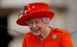 FILE PHOTO: Britain's Queen Elizabeth attends the Commonwealth Games baton relay launch, outside Buckingham Palace in London, Britain October 7, 2021. Victoria Jones/Pool via REUTERS/File Photo