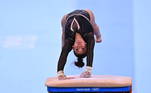O time americano de ginástica também teve Sunisa Lee, que fez exercícios de solo