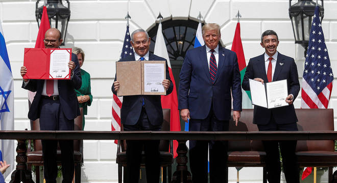Trump assinou acordo entre Israel, Bahrein e Emirados Árabes Unidos
