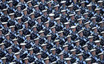 Russian sailors march during the Victory Day Parade in Red Square in Moscow, Russia, June 24, 2020. The military parade, marking the 75th anniversary of the victory over Nazi Germany in World War Two, was scheduled for May 9 but postponed due to the outbreak of the coronavirus disease (COVID-19). Host photo agency/Mikhail Voskresenskiy via REUTERS TPX IMAGES OF THE DAY