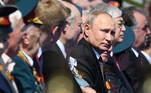 Russia's President Vladimir Putin attends the Victory Day Parade in Red Square in Moscow, Russia, June 24, 2020. The military parade, marking the 75th anniversary of the victory over Nazi Germany in World War Two, was scheduled for May 9 but postponed due to the outbreak of the coronavirus disease (COVID-19). Sputnik/Sergey Pyatakov/Kremlin via REUTERS ATTENTION EDITORS - THIS IMAGE WAS PROVIDED BY A THIRD PARTY.
