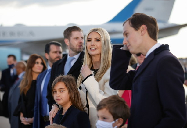 Toda a família de Trump estava presente na base militar