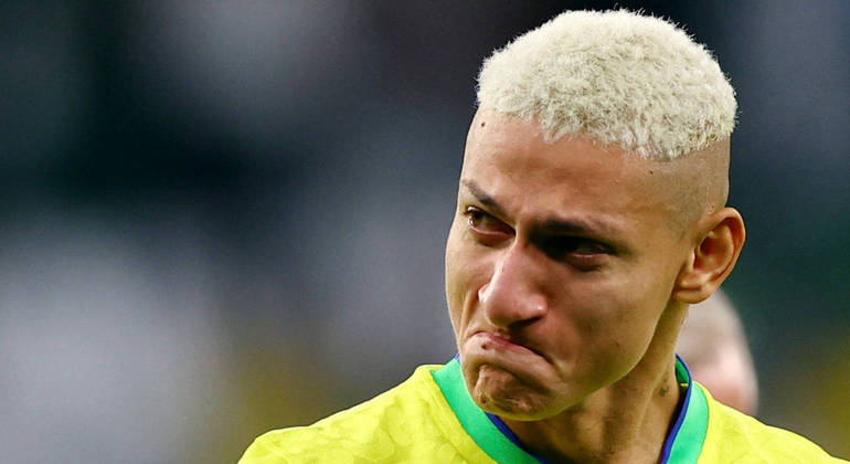Richarlison chorou bastante deopis da eliminação do Brasil para Croácia na Copa
