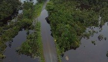 Rio Taboões transborda e interdita acesso ao parque do Caraça em MG
