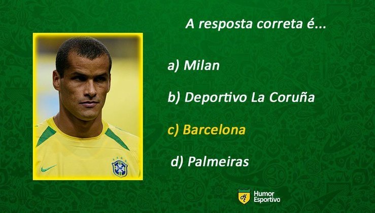 Rivaldo defendia o Barcelona.