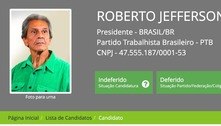 TSE anula candidatura de Roberto Jefferson ao Planalto
