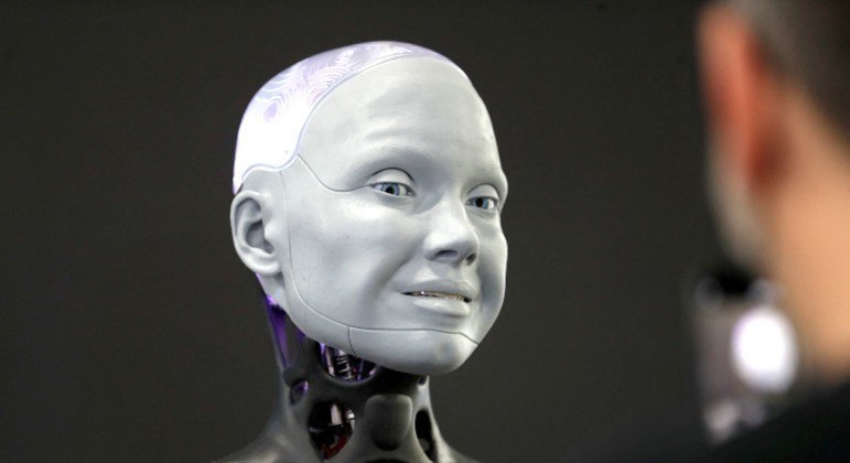 Ameca é um robô humanoide que pode falar e até ter algumas expressões faciais