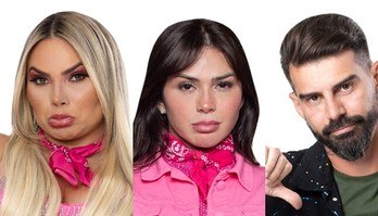 Kally, Nadja e Radamés estão na décima Roça de A Fazenda 15 (Edu Moraes/ RECORD)