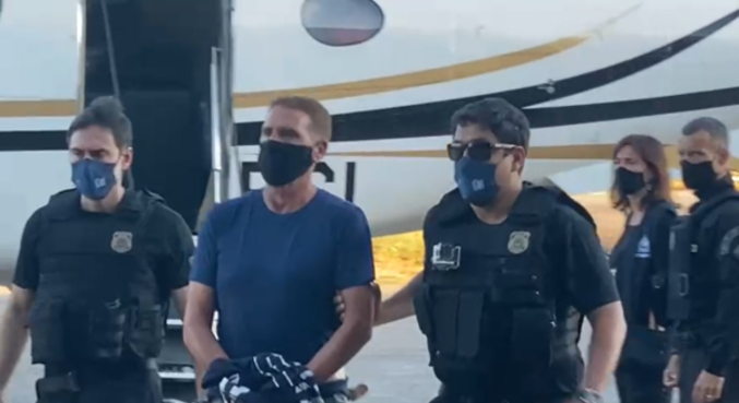 Mafioso italiano Rocco Morabito após ser preso pela PF na Paraíba