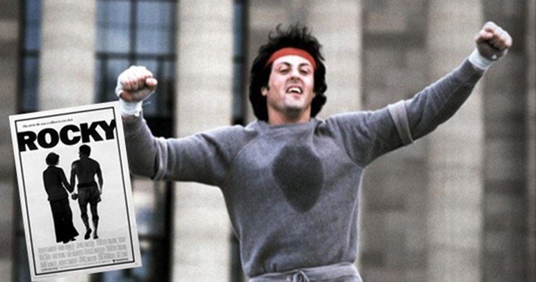 Rocky 1976 - Sucesso total. Gravado em 28 dias, custou 1 milhão de dólares e rendeu 100 milhões. O confronto entre Rocky Balboa e Apollo Creed estava marcado justamente para a noite de Ano Novo. 