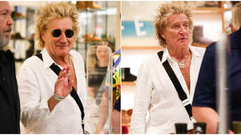 Rod Stewart passeia em shopping de SP antes de show 