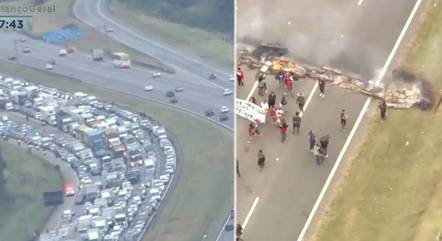 Rodovia dos Bandeirantes registra congestionamento após manifestação