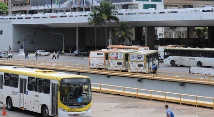 Ônibus na rodoviária do Plano Piloto, em Brasília