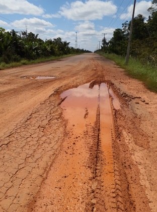 BR 174, em Borba (AM). Foto do dia 1 de julho de 2021