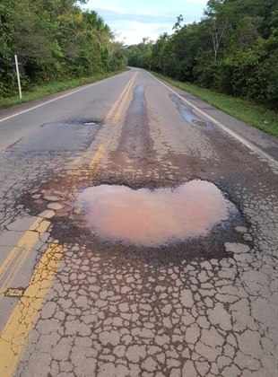 BR 174, em Rorainópolis (RR). Foto tirada em 5 de julho de 2021