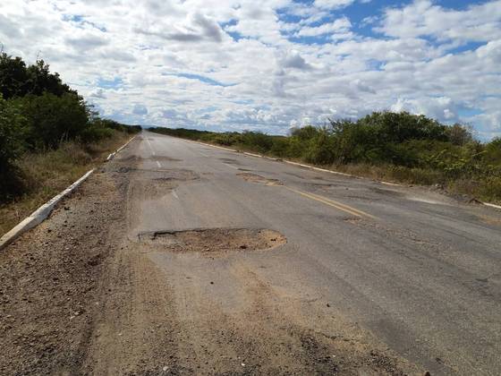 BR 405, em São João do Rio do Peixe (PB). Foto tirada em 26 de julho de 2021