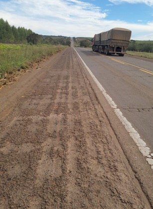 BR 262, em Ribas do Rio Pardo (MS). Foto do dia 29 de junho de 2021