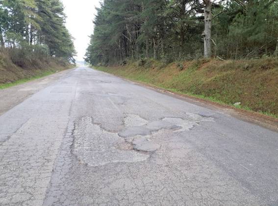 PR 280, em Água Doce (PR). Foto do dia 14 de julho de 2021