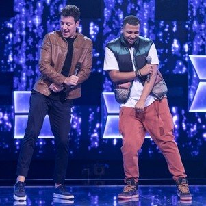 Rodrigo Faro em ação no "Canta Comigo"