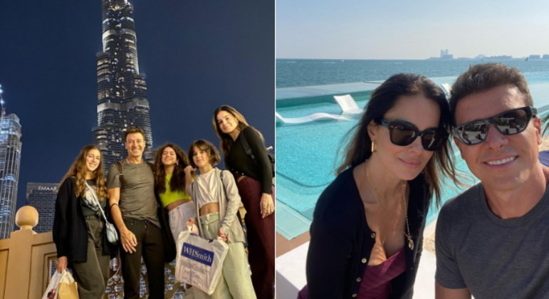 Rodrigo Faro está aproveitando o início de 2022 em Dubai, nos Emirados Árabes. Ao lado da mulher, Vera Viel, e das filhas  Clara, Maria e Helena, o apresentador tem mostrado alguns dos passeios em família. Confira as fotos