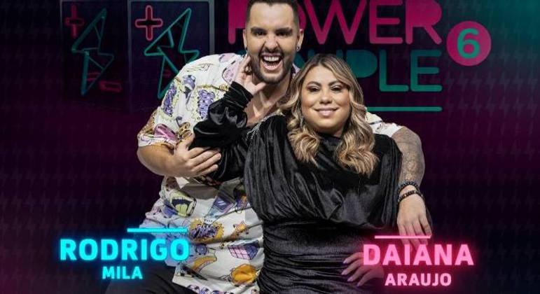 O DJ e influenciador Rodrigo Mila e a cabeleireira Daiana Araujo estão no Power Couple Brasil 6