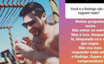 Diogo também revelou que foi bloqueado nas redes sociais por Rodrigo: 'Muitas perguntas assim. Não [vou] entrar no mérito. Mas é isso, bloqueado lá, bloqueado cá e vida que segue. Não vou mais responder nada sobre o Rodrigo. Espero que compreendam!', concluiu Diogo