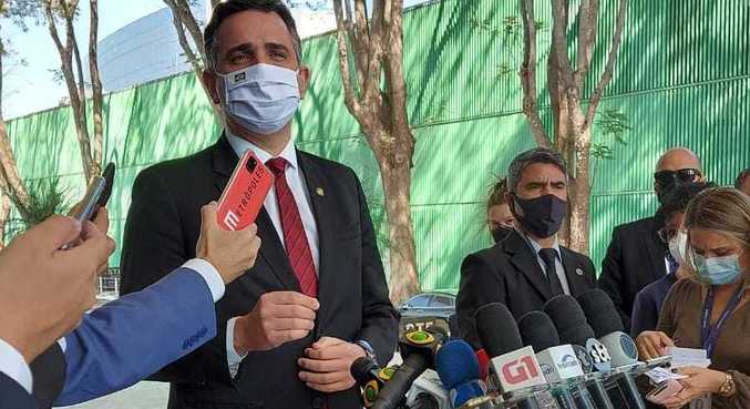 Pacheco após reunião com Fux, no Supremo Tribunal Federal