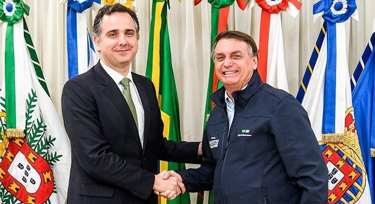 Rodrigo Pacheco e Jair Bolsonaro