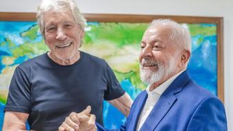 Lula recebe ex-vocalista do Pink Floyd Roger Waters no Planalto