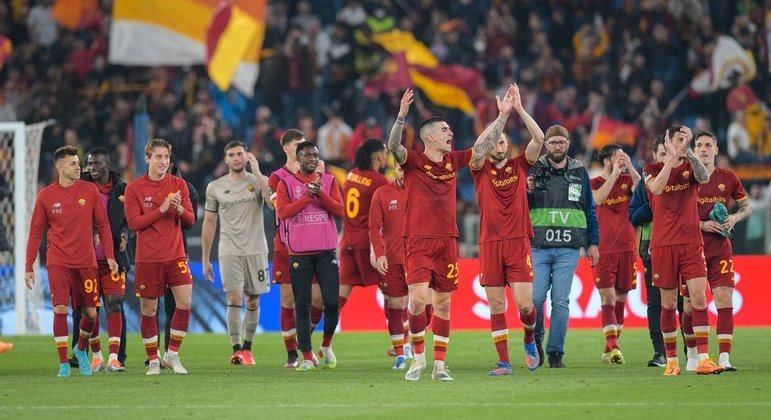 A festa da classificação da Roma