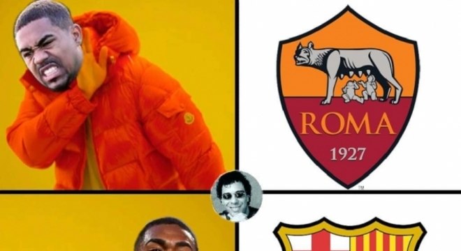 Roma leva chapéu do Barcelona e vira piada na web