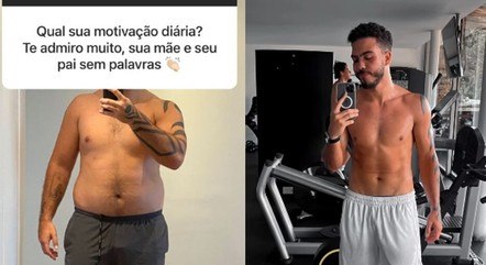 Ronald Nazário antes e depois de perder 23 kg