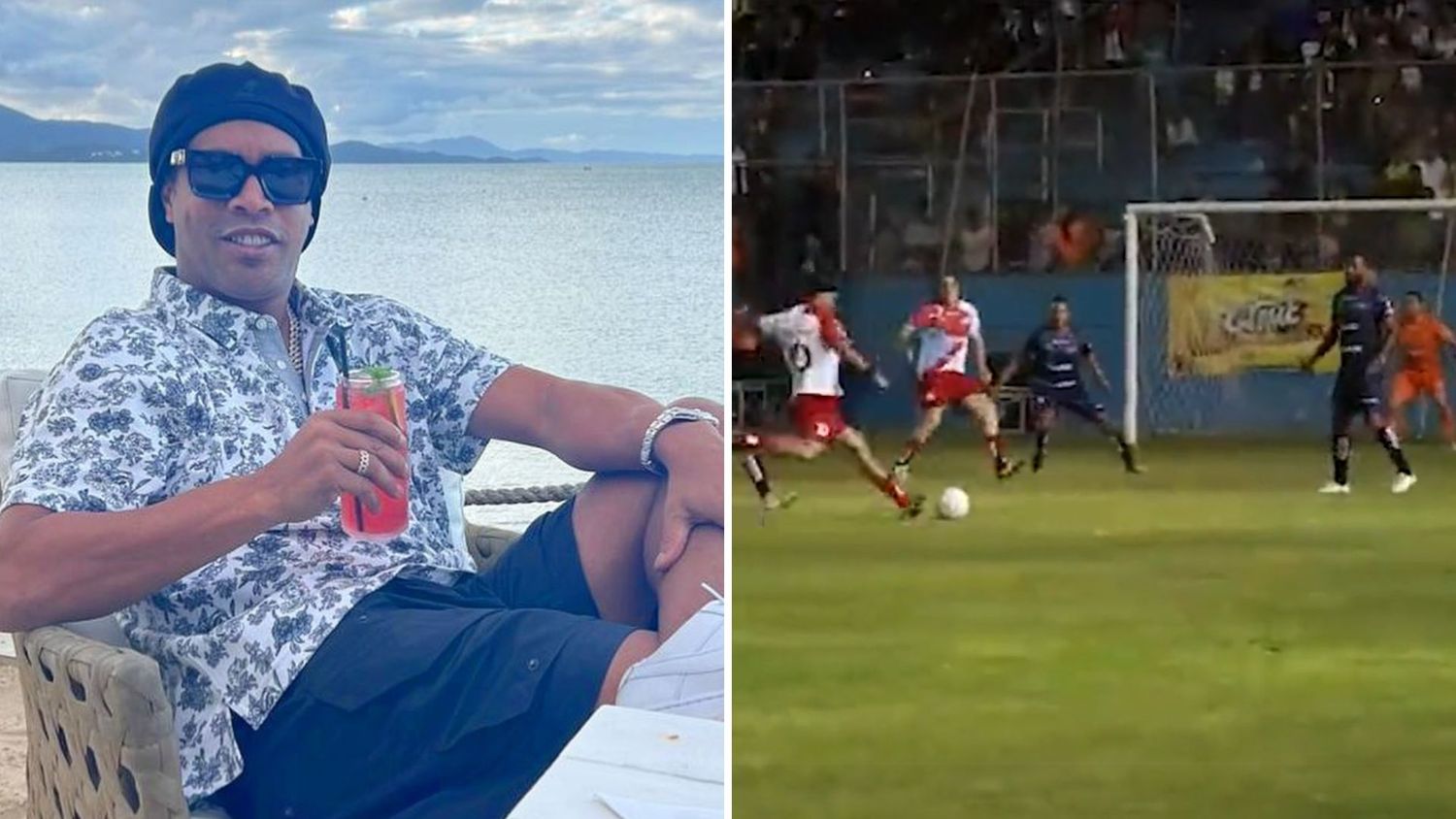 Rei não perde a majestade! Ronaldinho Gaúcho marca golaço em