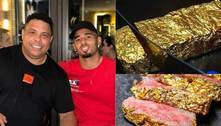 Craques da seleção comem carne folheada a ouro 24 quilates que pode chegar a R$ 3 mil o prato