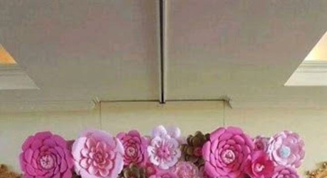 rosas de papel - mural de rosas de papel 