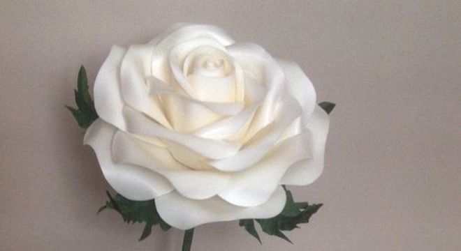 rosas de papel - rosa gigante de papel 