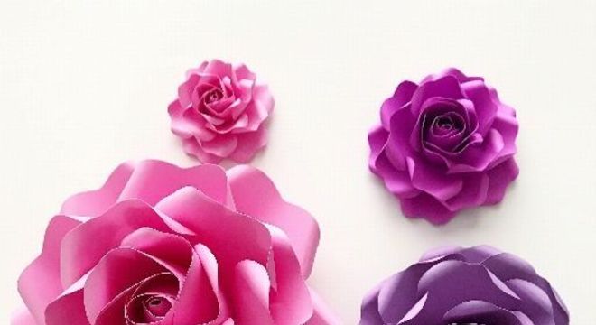 rosas de papel - rosas coloridas de cartolina 