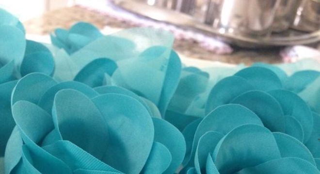 rosas de papel - rosas de papel azul 