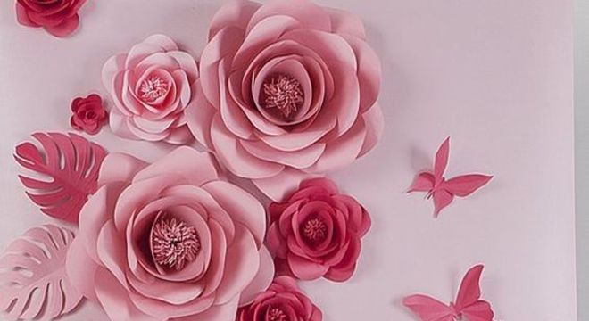 rosas de papel - rosas de papel simples 