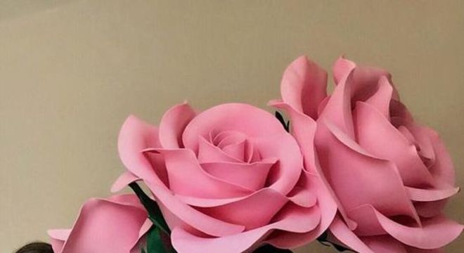 rosas de papel - rosas grandes de papel 