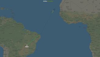 A caminho da Argentina, avião de Zelensky faz escala no Brasil (AirNav RadarBox)