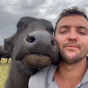  Filipe Rezende e a búfala Catarina