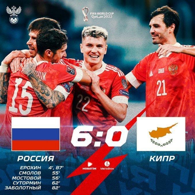 Do Twitter da seleção da Rússia