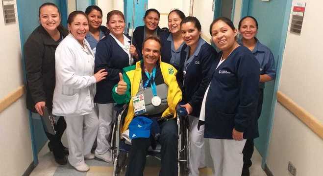 Ruy Fonseca saiu do hospital com a medalha de prata no pescoço