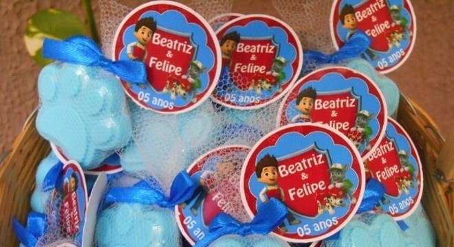 Sabonete para lembrancinhas de festa da patrulha canina