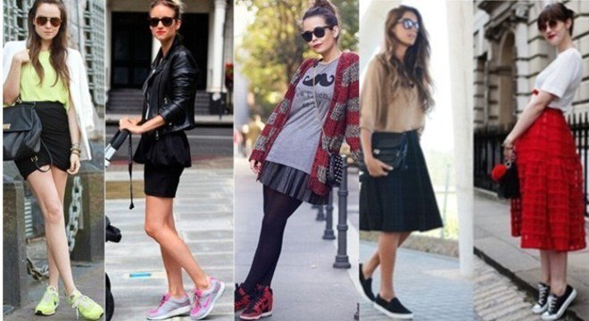 saia combina com tenis