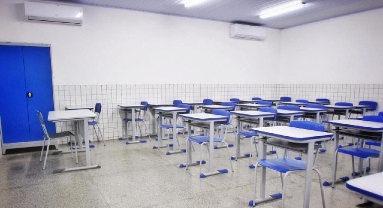 Imagem de uma sala de aula vazia. Alunos de escolas públicas e privadas no DF não terão aulas na próxima sexta (30)